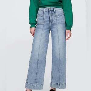 GAP High Rise Stride Ankle Jeans Womens 26 Blue Denim Straight Wide Leg Cotton